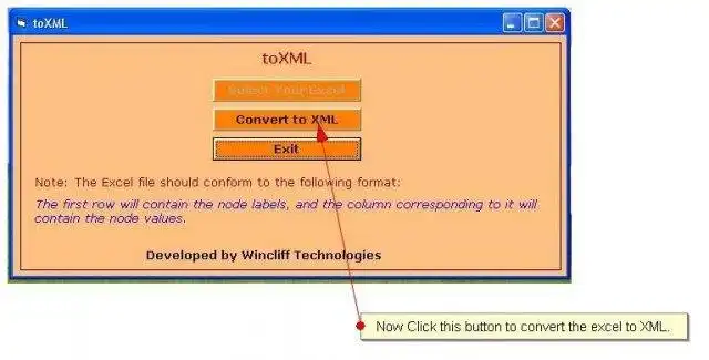 قم بتنزيل أداة الويب أو تطبيق الويب toXML