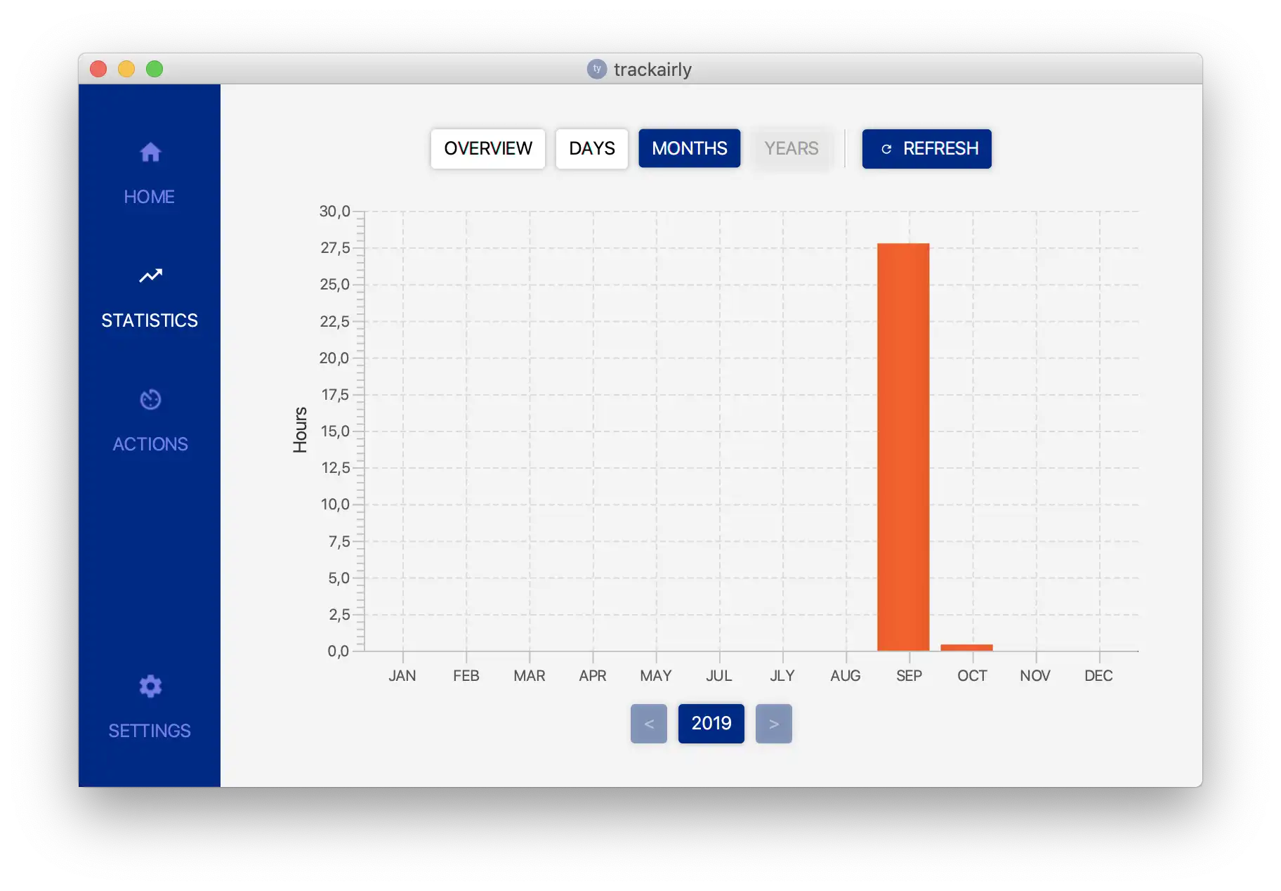 Download web tool or web app trackairly