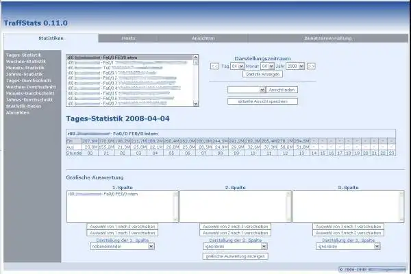 Download web tool or web app TraffStats to run in Windows online over Linux online