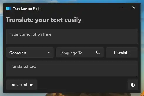 Download web tool or web app Translate-on-flight