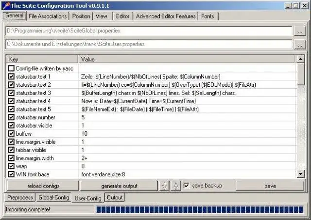 Download web tool or web app TSCT - The Scite Config Tool