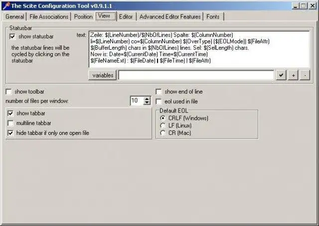 Download web tool or web app TSCT - The Scite Config Tool