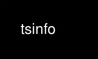 Run tsinfo in OnWorks free hosting provider over Ubuntu Online, Fedora Online, Windows online emulator or MAC OS online emulator