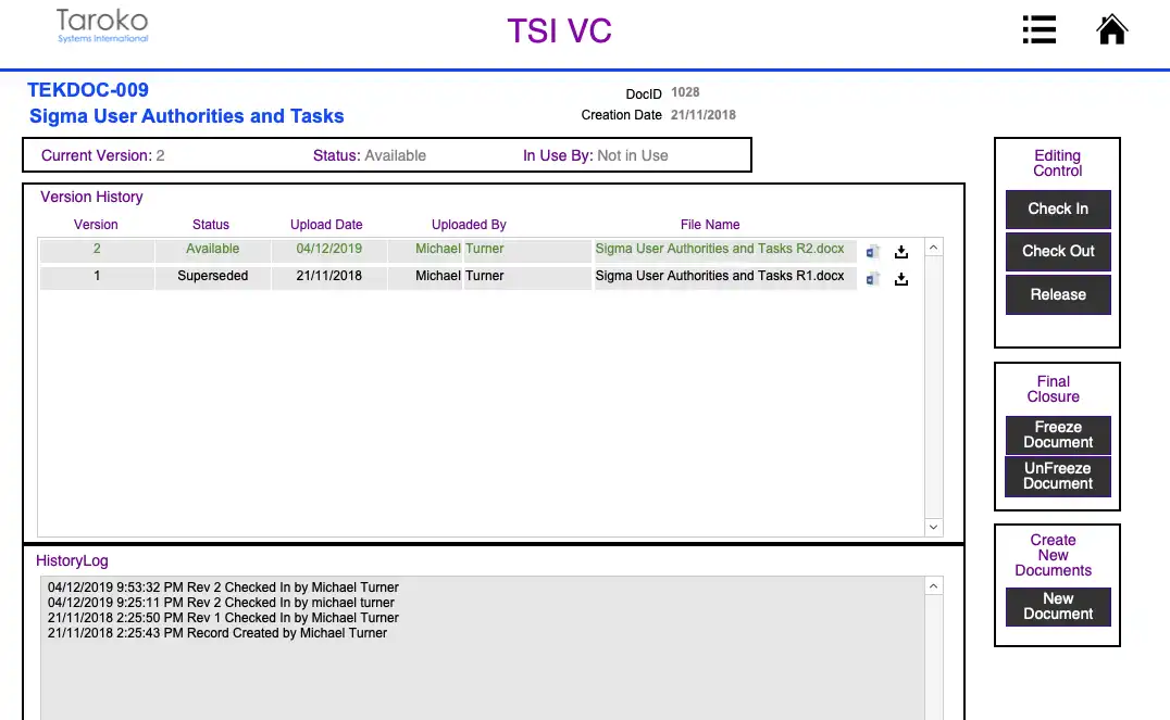 Download web tool or web app TSI-VC