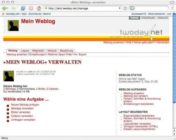 Download web tool or web app twoday