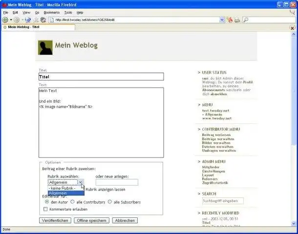 Download web tool or web app twoday