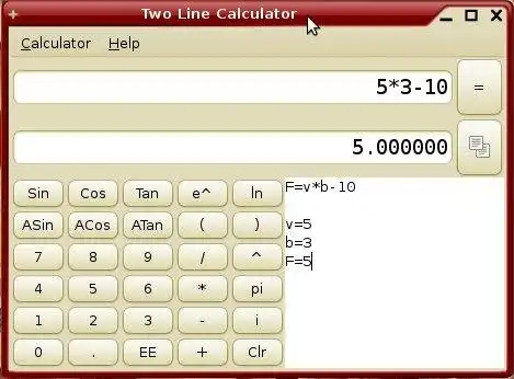 Download web tool or web app Two Line Calculator