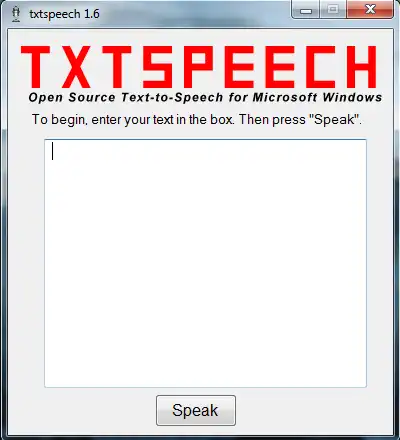 Download web tool or web app txtspeech: A Text to Speech Application