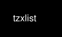 Run tzxlist in OnWorks free hosting provider over Ubuntu Online, Fedora Online, Windows online emulator or MAC OS online emulator