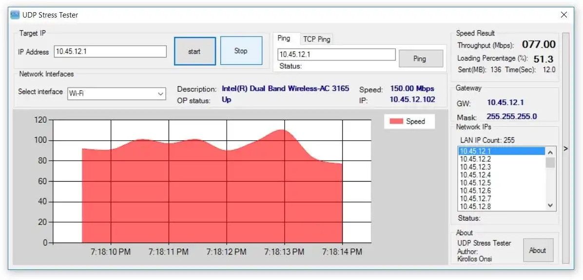 Download web tool or web app UDPStressTest