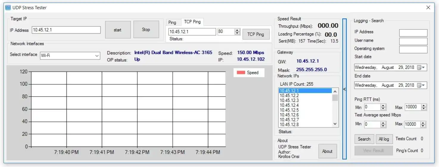 Download web tool or web app UDPStressTest