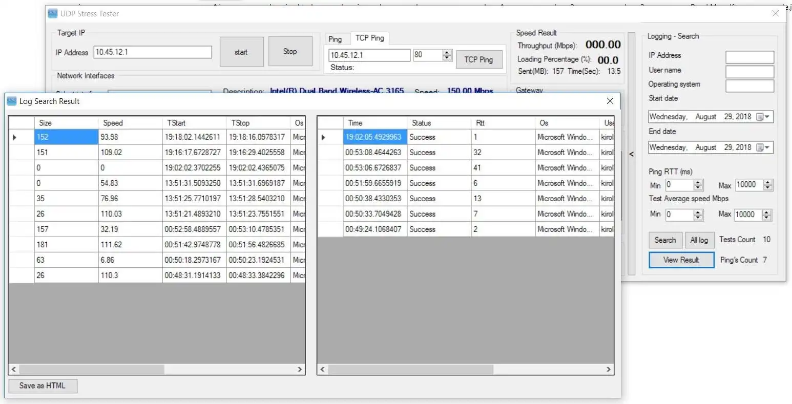 Download web tool or web app UDPStressTest