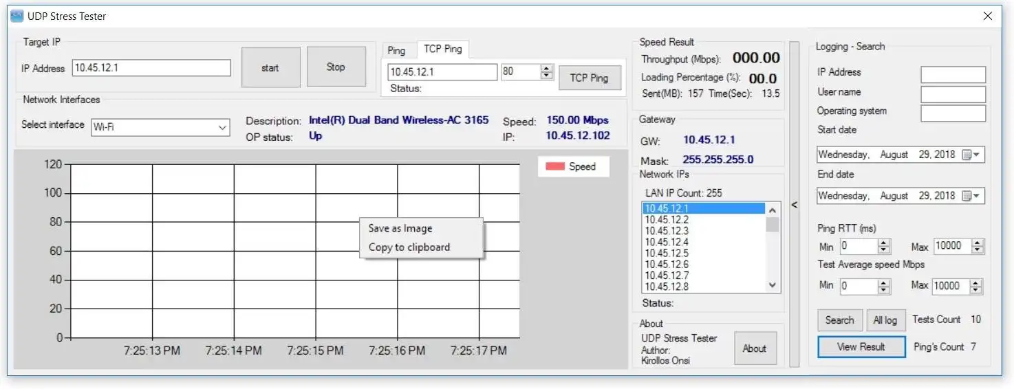 Download web tool or web app UDPStressTest