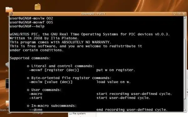 Download web tool or web app uGNU/RTOS