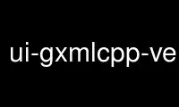 Run ui-gxmlcpp-version in OnWorks free hosting provider over Ubuntu Online, Fedora Online, Windows online emulator or MAC OS online emulator
