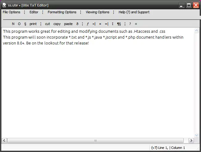 Download web tool or web app ULIX TxT Editor