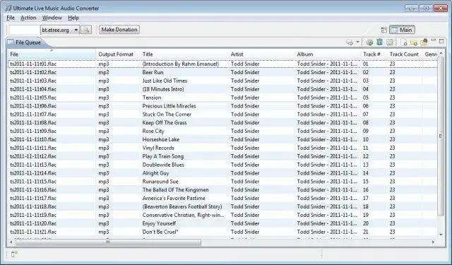 Download web tool or web app Ultimate Live Music Audio Converter