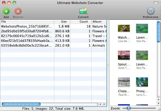 Download web tool or web app Ultimate Webshots Converter