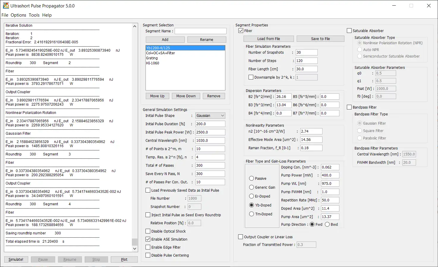 Download web tool or web app Ultrashort Pulse Propagator