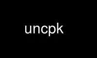 Run uncpk in OnWorks free hosting provider over Ubuntu Online, Fedora Online, Windows online emulator or MAC OS online emulator