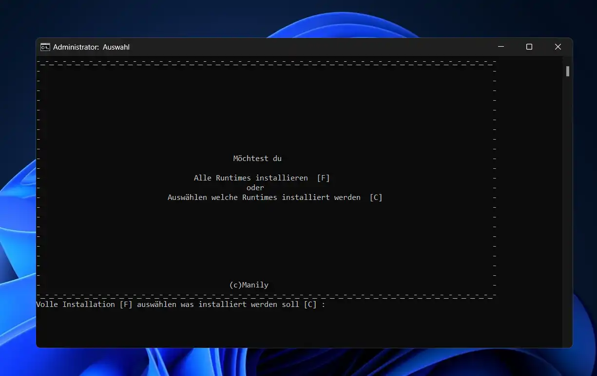 Download web tool or web app Universeller-Runtime-Installer-DE