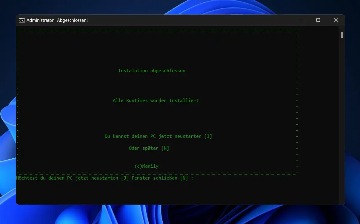 Download web tool or web app Universeller-Runtime-Installer-DE