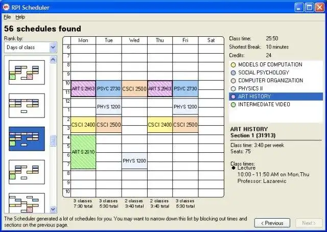 Download web tool or web app University Scheduler Engine