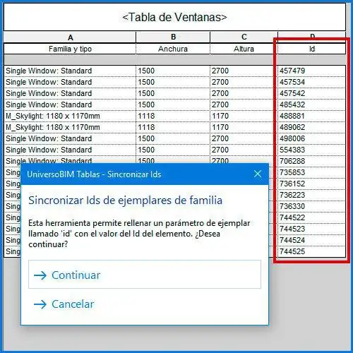 Download web tool or web app Universo BIM Tablas to run in Windows online over Linux online