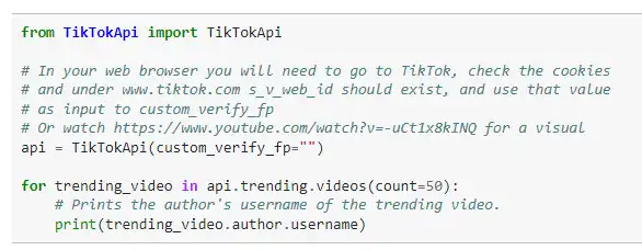 قم بتنزيل أداة الويب أو تطبيق الويب Unofficial TikTok API في Python