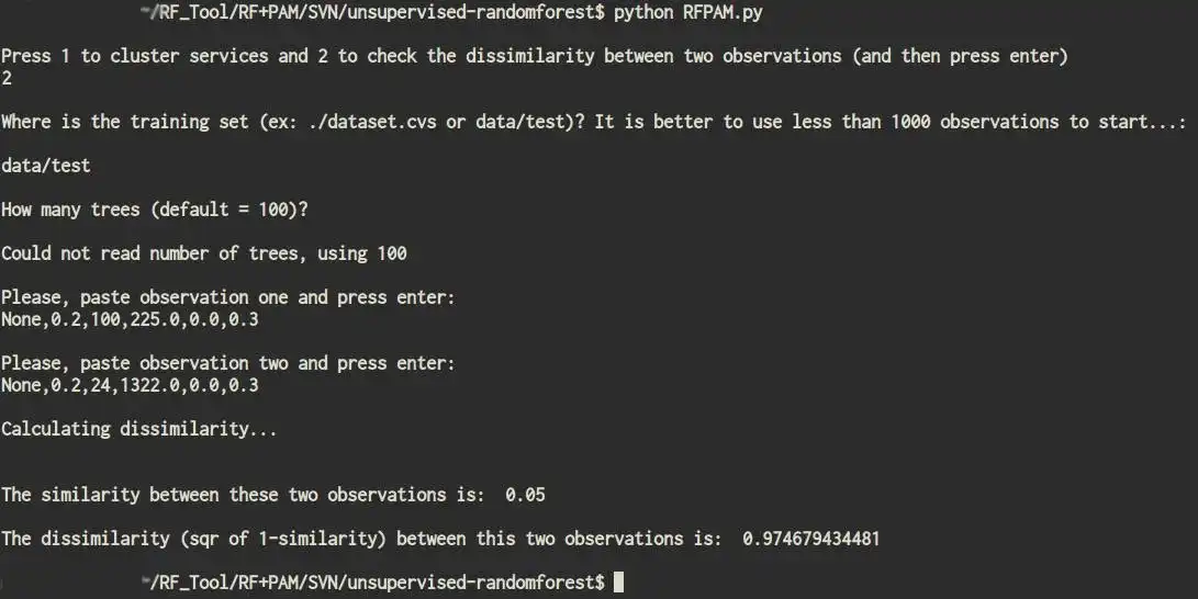 Download web tool or web app Unsupervised Random Forest