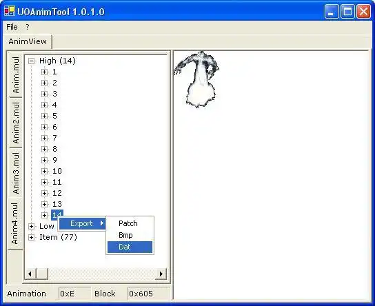 Download web tool or web app UOAnimTool