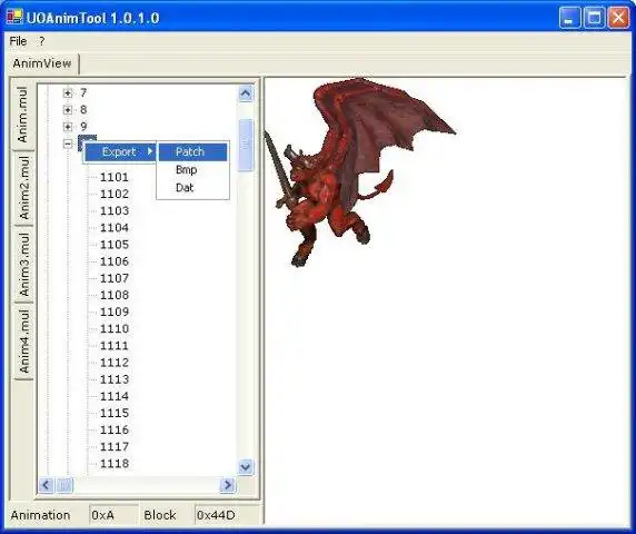 Download web tool or web app UOAnimTool