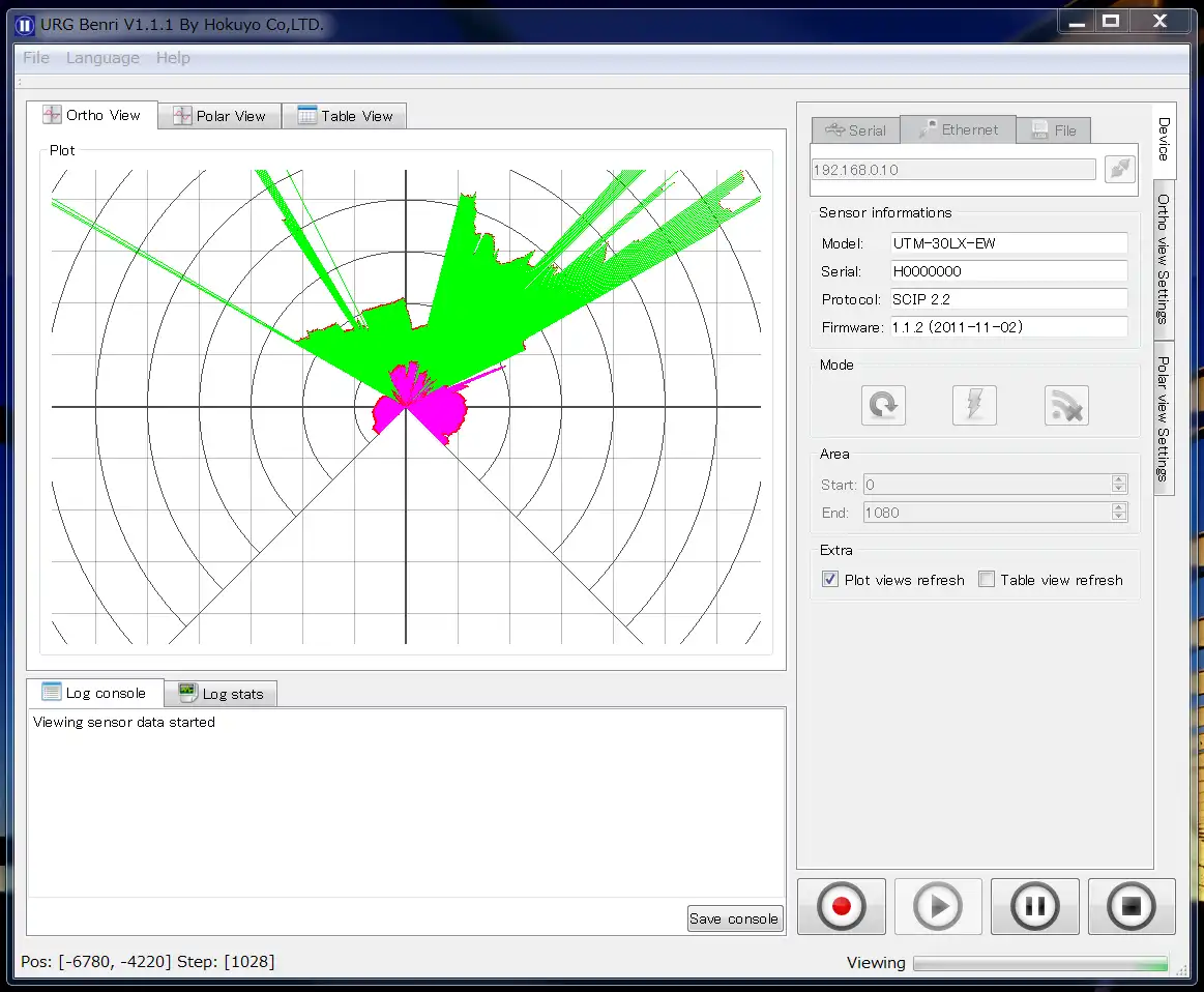 Download web tool or web app UrgBenri