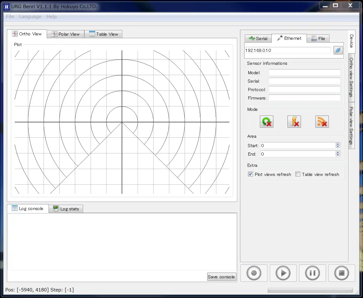 Download web tool or web app UrgBenri