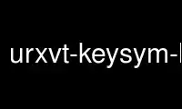 Run urxvt-keysym-list in OnWorks free hosting provider over Ubuntu Online, Fedora Online, Windows online emulator or MAC OS online emulator