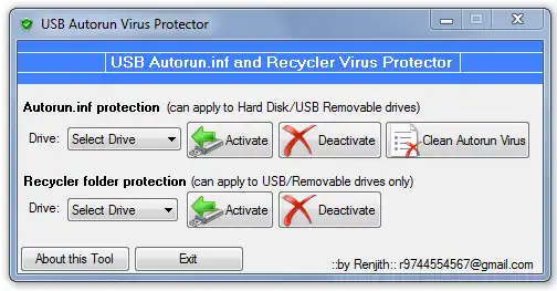 Mag-download ng web tool o web app na USB Autorun Virus Protector