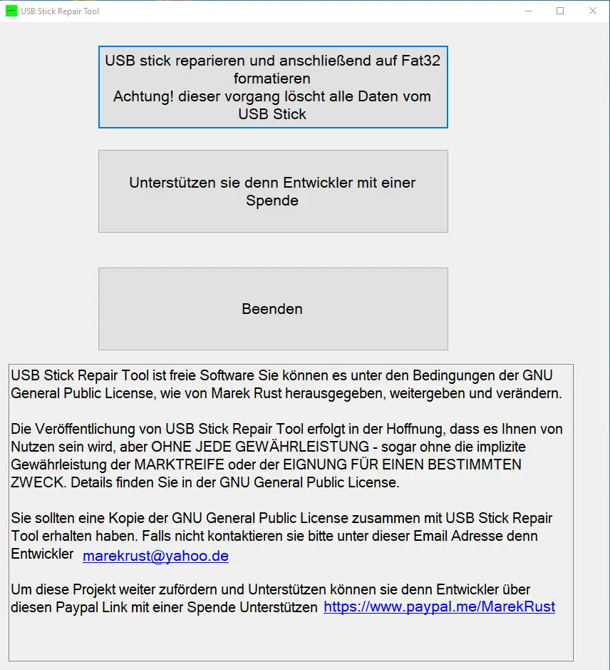 Muat turun alat web atau aplikasi web Alat Pembaikan USB Stick