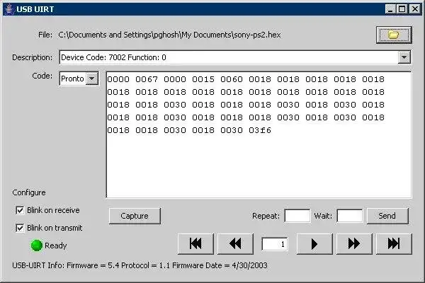 Download web tool or web app USB-UIRTJ