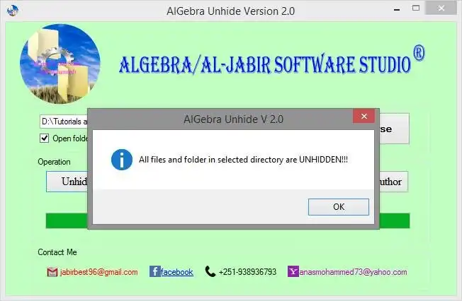 Download web tool or web app USB Unhide AlGebra USB and Folder Unhide