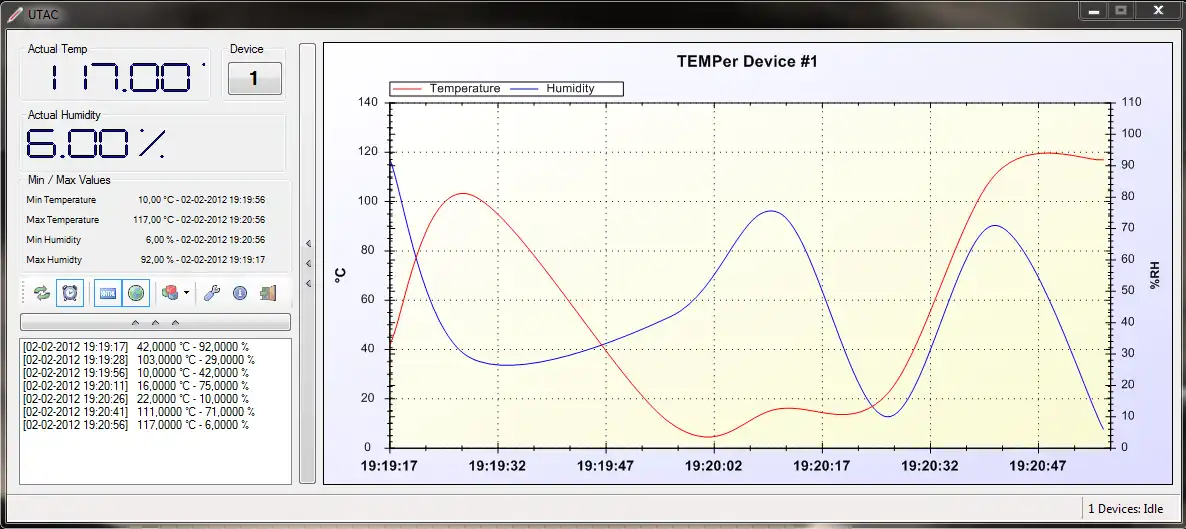 Download web tool or web app UTAC USB TempER Device Control