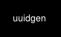 Run uuidgen in OnWorks free hosting provider over Ubuntu Online, Fedora Online, Windows online emulator or MAC OS online emulator