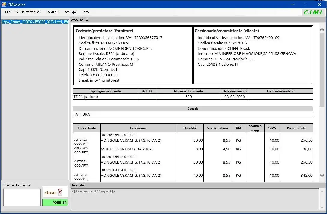 Download web tool or web app Validazione Fattura Elettronica