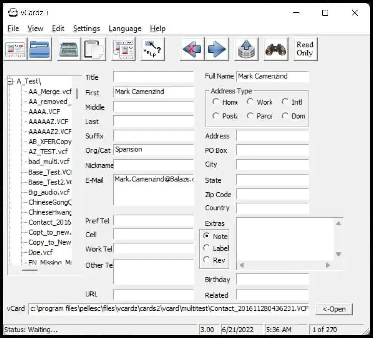 Download web tool or web app vcard program vCardz_i