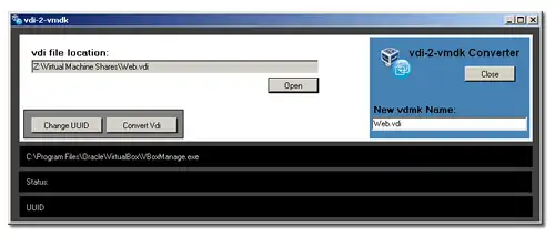 Download web tool or web app vdi 2 vmdk GUI Converter