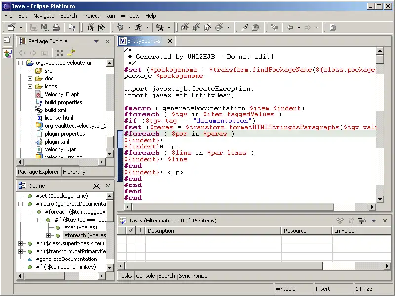 Download web tool or web app Velocity editor plugin for Eclipse