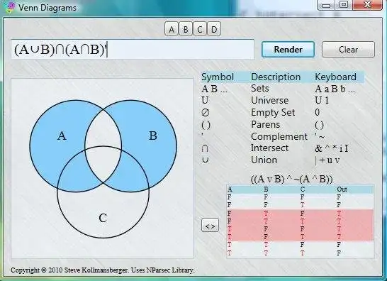 Download web tool or web app Venn Visualizer