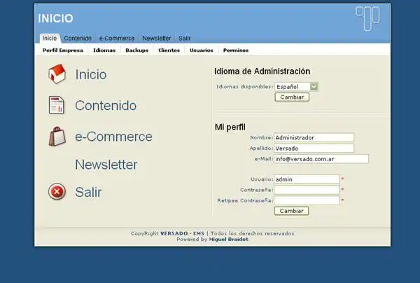 Download web tool or web app Versado CMS