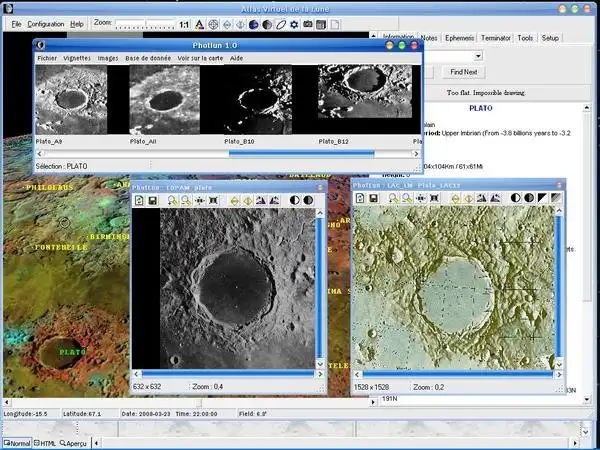 Download web tool or web app Virtual Moon Atlas to run in Linux online