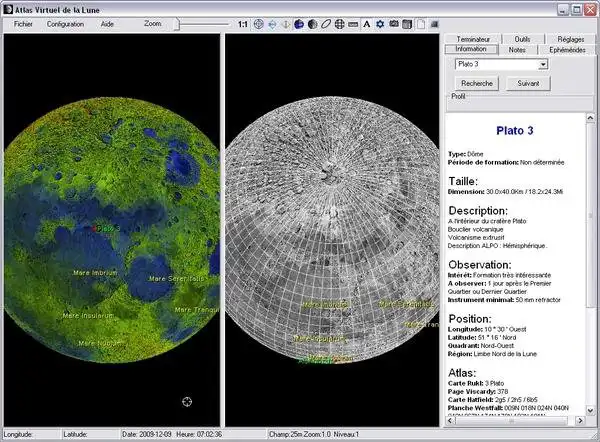 Download web tool or web app Virtual Moon Atlas to run in Windows online over Linux online