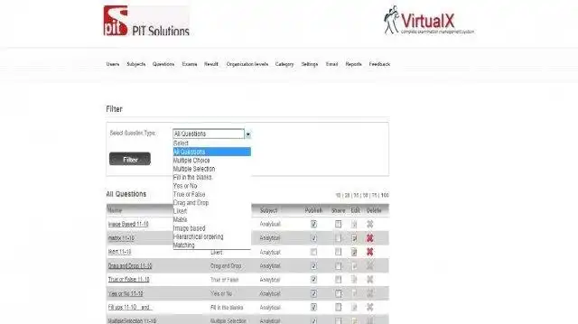 Download web tool or web app VirtualX - Online Examination System